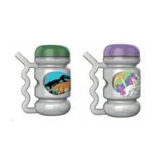 Copo Canudo Escolar Com Tampa e Alça Canudo 420ml