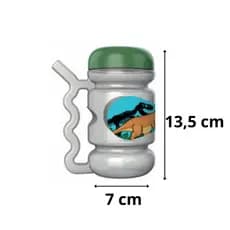Kit 2 Copo Canudo Escolar Com Tampa e Alça Canudo 420ml