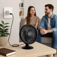 Mini Ventilador USB Portátil Mesa Climatizador Compacto Viagem Escritório