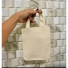 Kit ecobag 100% algodão cru - 20xs15 - para eventos, festas e comemoração