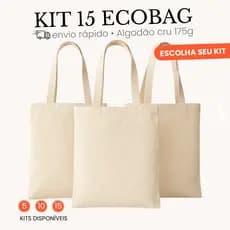 Kit ecobag 100% algodão- 19x16x5 - para lembrancinhas, eventos, comemoração e festas