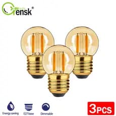3 Pacotes E27 Lâmpada De Filamento Led 1W 220V Edison Retro Vintage 2200K Branca Quente 1W Substitui 10W Lâmpadas Incandescentes 90 % De Economia De Energia Para Substituição De Lustre