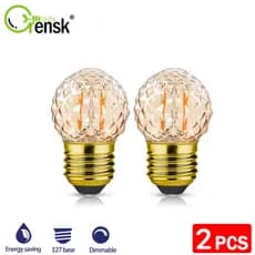 2 Pacotes 110V LED Blub Antique Retro G40 E27 Lâmpada Edison De Baixo Watt 1W Substitui Lâmpadas Incandescentes De 10W Substituição De Brancas Quentes Pequenas