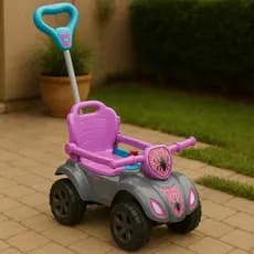 Quadriciclo Infantil Baby Rosa ou Azul Andador Brinquedo Passeio Segurança Criança Presente Diversão