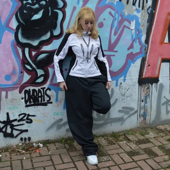 Calça Moletom Feminina Baggy Oversized Larga Streetwear Casual Confortável Inverno
