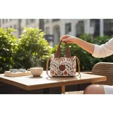 Bolsa Lancheira Marmiteira Termica Colorida Estmapada Pequena LANCAMENTO