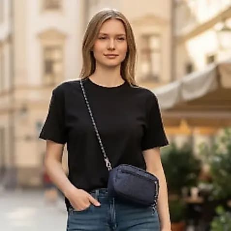 Bolsa pochete ombro colorida lisa neutras dia a dia