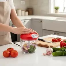 Processador Triturador Cortador Alimentos Manual 5 Lâminas Cozinha Descascador 700ml Sortido