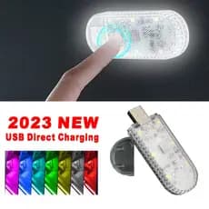Luz De Toque LED Para Carro Com Carga Direta USB 200MA Carregamento Direto Da Lâmpada Interna Do Automóvel Vel-cro Modo De Ambiente De Advertência