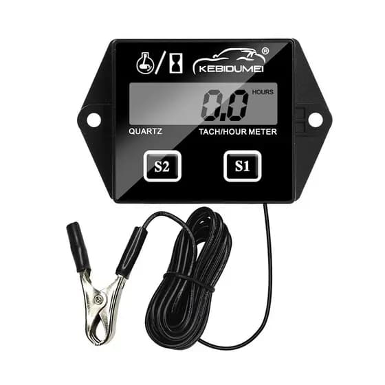Medidor Digital De Tacômetro Para Motor , De Hora Com Clipe , À Prova D'água , RPM , Display LCD Motocicleta , De Curso