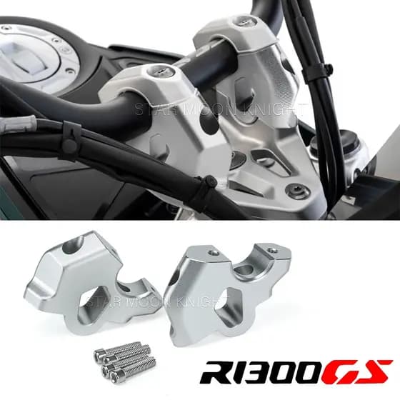 Para BMW R1300GS R 1300gs 1300 GS 1300 2023-Grampo Do Guidão Da Motocicleta Riser Extender Adaptador Deslocamento Barra Altura Arrastamento