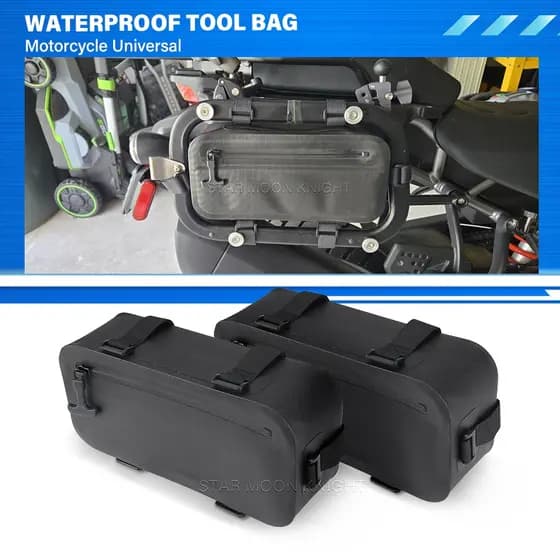 1/2 PC Motocicleta Universal Saco De Ferramentas Lateral Totalmente Pendurado Quadro À Prova Dwaterproof Água Para BMW ,