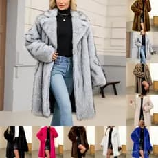 F1039 jaqueta de pelúcia feminina europeia americana outono inverno novo estilo casaco de pele sintética de venda quente
