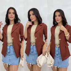 Blazer Feminino De Alfaiataria Elegante