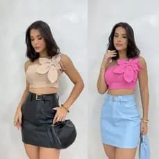 Top Alfataria Com  Amarração Nas Costas/Com Bojo Moda