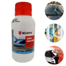 Limpa Parabrisa Wurth 100ml Detergente Liquido Limpeza de vidros De Carro Viseiras de Capacetes, Fachadas,  Box, Vitrines e Espelhos Fluido Para Brisa Automotivo