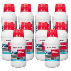 Kit 10 Limpa Para Brisa Wurth 100ml Fluido Liquido Limpeza De Parabrisa Automotivo Carro