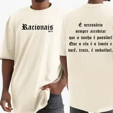 Camiseta Racionais Mc's Música Rap Nacional Camisa Masculina Algodão Plus Size Unissex