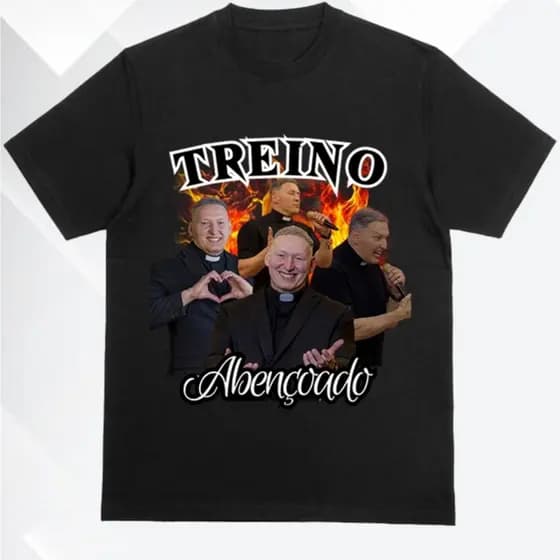 Camiseta Padre Marcelo Rossi Treino Pesado Camisa Algodão Academia Treino Unissex