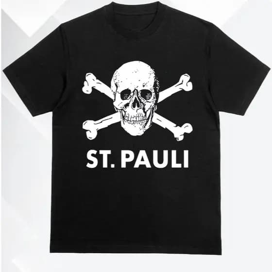 Camiseta Masculina Algodão Fc St. Pauli Blusa Caveira Unissex Plus Size Envio Imediato