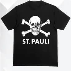 Camiseta Masculina Algodão Fc St. Pauli Blusa Caveira Unissex Plus Size Envio Imediato