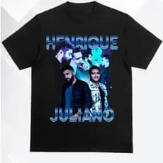 Blusa Feminina Henrique e Juliano Dupla Sertaneja Camiseta Básica Tshirt Algodão Premium Plus Size