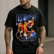 Camiseta Jorge Aragão Graphic Tees T-shirt Algodão Unissex Plus Size Premium