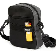 Shoulder Bag Bolsa Transversal Ombro Compacta Alça Ajustável Mini Bag Streetwear Com Porta Isqueiro