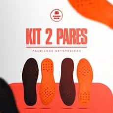 KIT 2 PARES DE PALMILHA GEL PU ORTOPÉDICA ANATOMICA ANTI-IMPACTO DORES NO PÉ  VARIAS HORAS TRABALHO