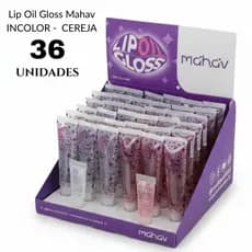 Lip Oil Gloss Mahav – Hidratação e Brilho Espelhado | Box 36 Unidades