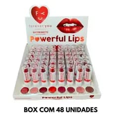 BATOM EM BALA MATTE POWERFUL LIPS – FOREVER YOU | BOX COM 48 UNIDADE