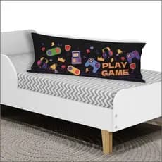 Capa de Travesseiro De Corpo Fronha Xuxinho Personalizada 0.90x0.30cm Quarto Decoração Video Game