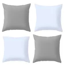 Kit 4 Capa de Almofadas Lisas Fronha Quarto Sala Sofá Decorativas Zíper 0.45x0.45cm Luxo e Decoraçâo