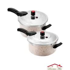 Conjunto Panela De Pressão 4,5L + Panela de Pressão 3L Teflon Fechamento Externo