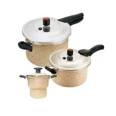 Kit Panela De Pressão 4,5l + Panela De Pressão 3l + Cuscuzeira