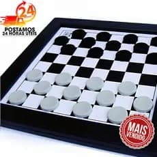 Jogo Dama + Trilha 2 em 1 - 23,5cm X 23,5cm plástico brinquedo tabuleiro