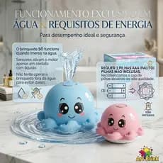Brinquedo Para Banho Bebê Polvo Chafariz Elétrico Água