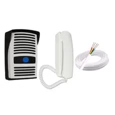 Kit Interfone Porteiro Eletrônico Residêncial + 25 Mts de Cabo