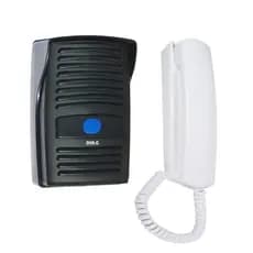 Interfone Porteiro Eletrônico Preto Residencial com Monofone Branco HLG - Campainha - Atende e Fala - Abre Fechadura