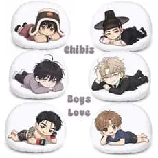 Almofada Chibi - Boys Love | Yaoi | Manhwas / Mangás - Jinx | Low Tide |  Pintor Noturno