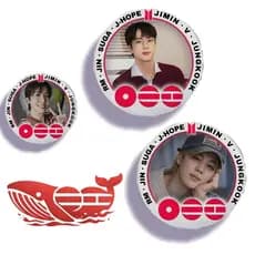 Almofada Redonda | KPOP | BTS | Arirang | Jin | Suga | Jimin | V | RM | Jungkook | Jhope | Almofada decorativa