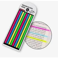 Marcador de linhas notas adesivo fininho plástico sticky notes pet..s