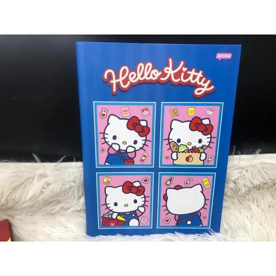 Oferta Caderno Brochura Grande 80 Folhas Hello Kitty Jandaia//s