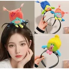 1 Peça Tiara de cabelo pelucia boneca criativa acessorio de cabelo engraçado kawaii festa