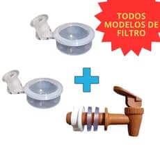 2 Boia Dosadora + 1 Torneira Marrom Para Filtro de Barro
