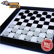 Jogo Dama + Trilha 2 em 1 - 23,5cm X 23,5cm plástico brinquedo infantil