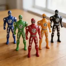 CARTELA BONECO RANGER WARROR FIGHTER HERO COLORS COM 5 PEÇAS