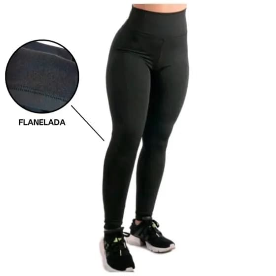 Calça Térmica Legging Flanelada Forrada Por Dentro Costura Reforçada