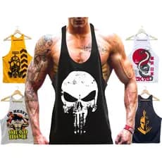 Regata Masculina Cavada Hardcore Fitness Treino Musculação