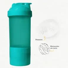 Coqueteleira Whey / Shakeira 3 DOSES + Mola + Peneira - 500ml